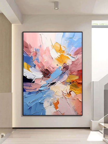 Multicolored Textured Wall Art - Hand Painting