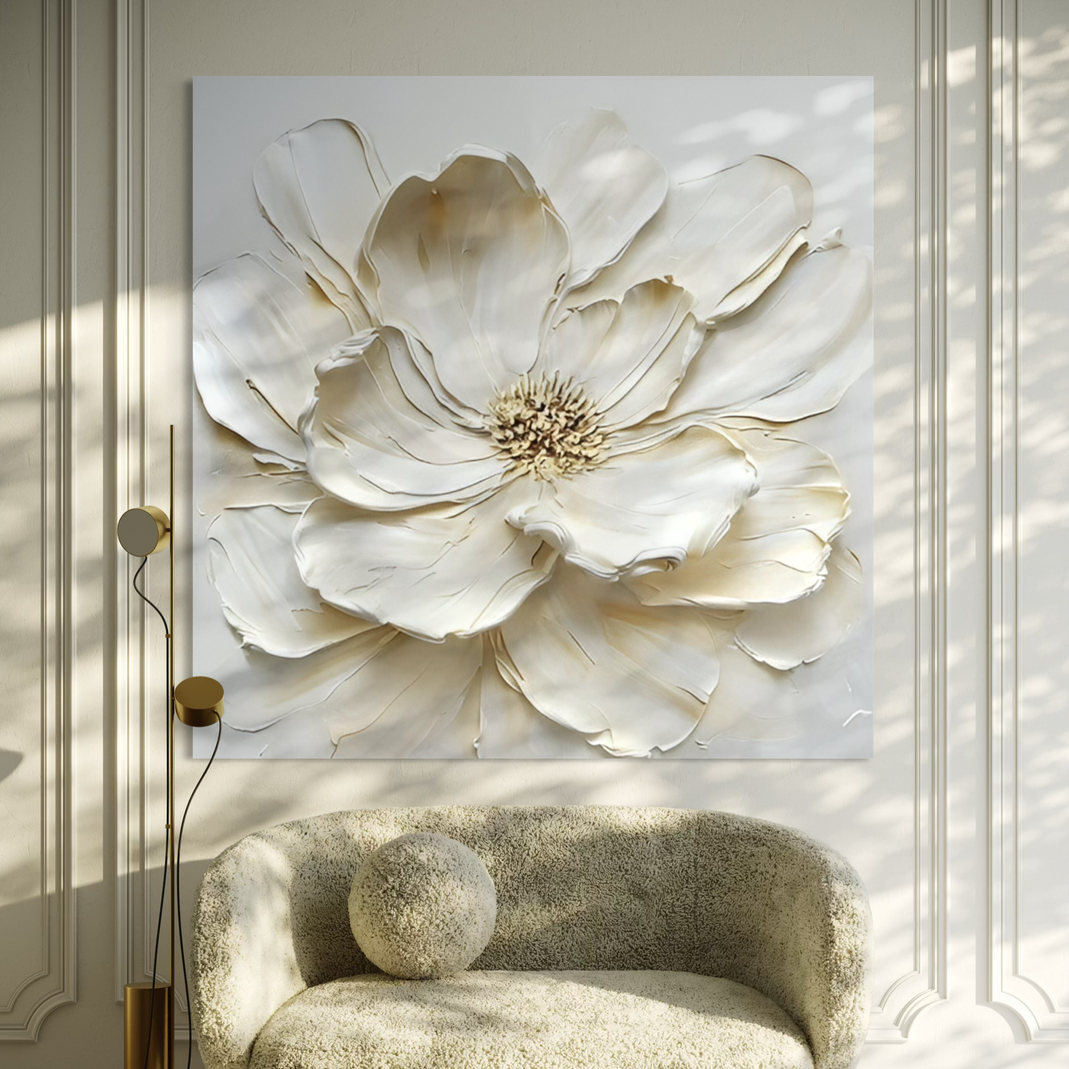 Ivory Magnolia Canvas Wall Art
