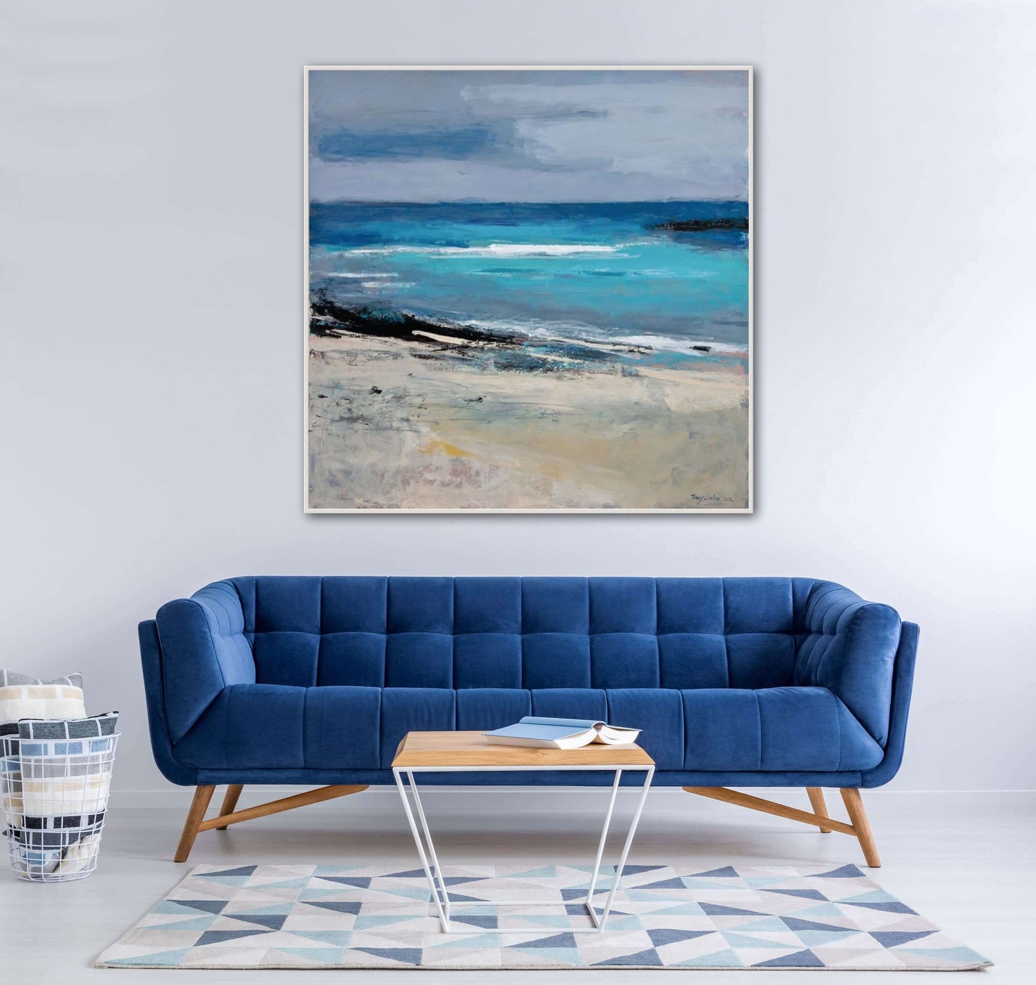 día dichoso Arte de pared azul