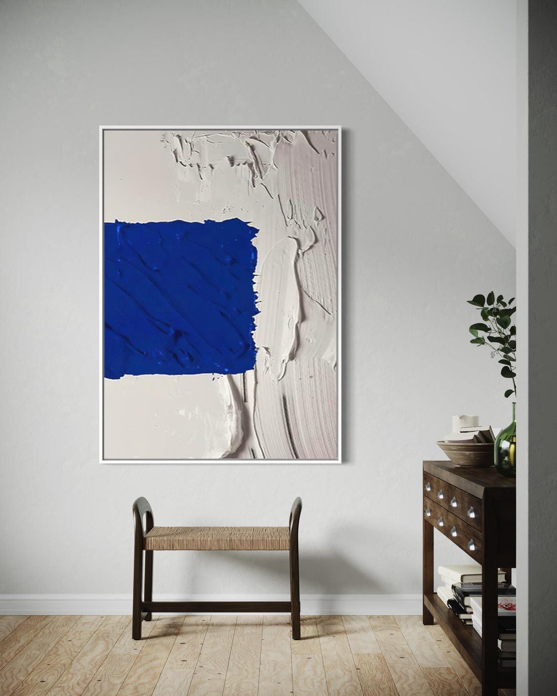 A White and Blue Canvas