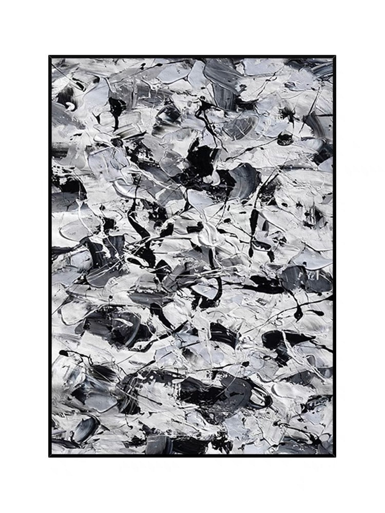Rhythm of the Pond - Hand Painting テクスチャーのあるウォールアート