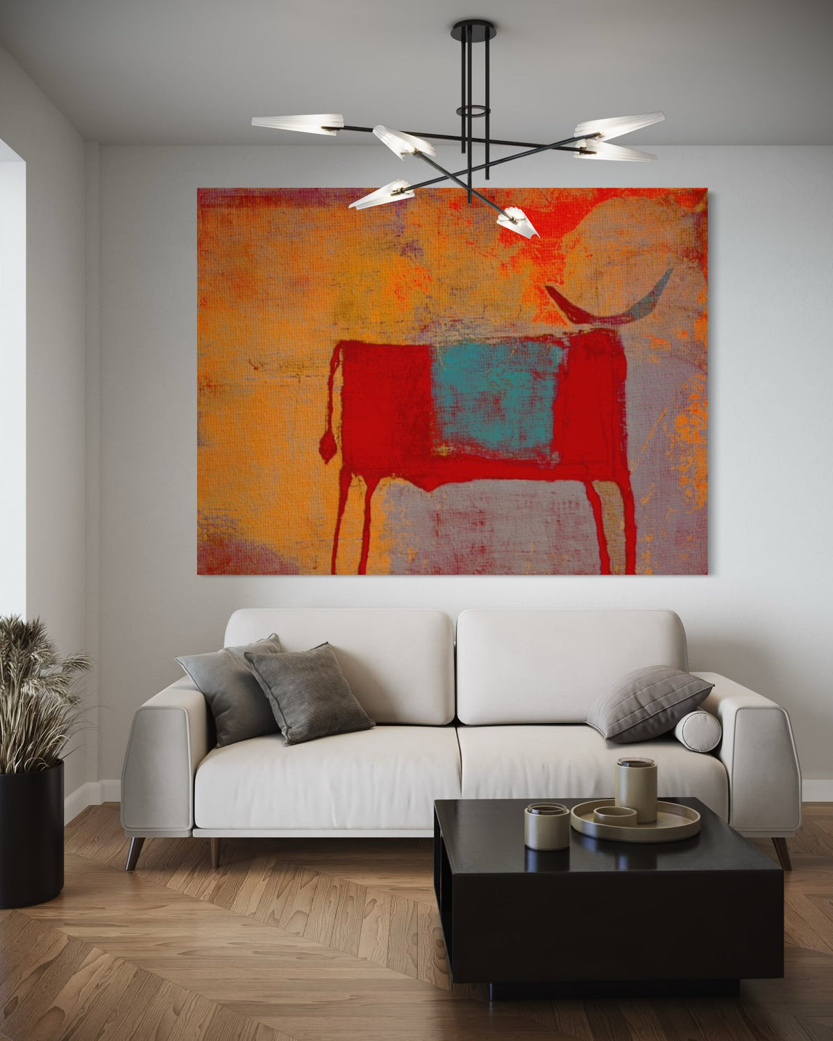 Toro Rojo - Hand Painting 