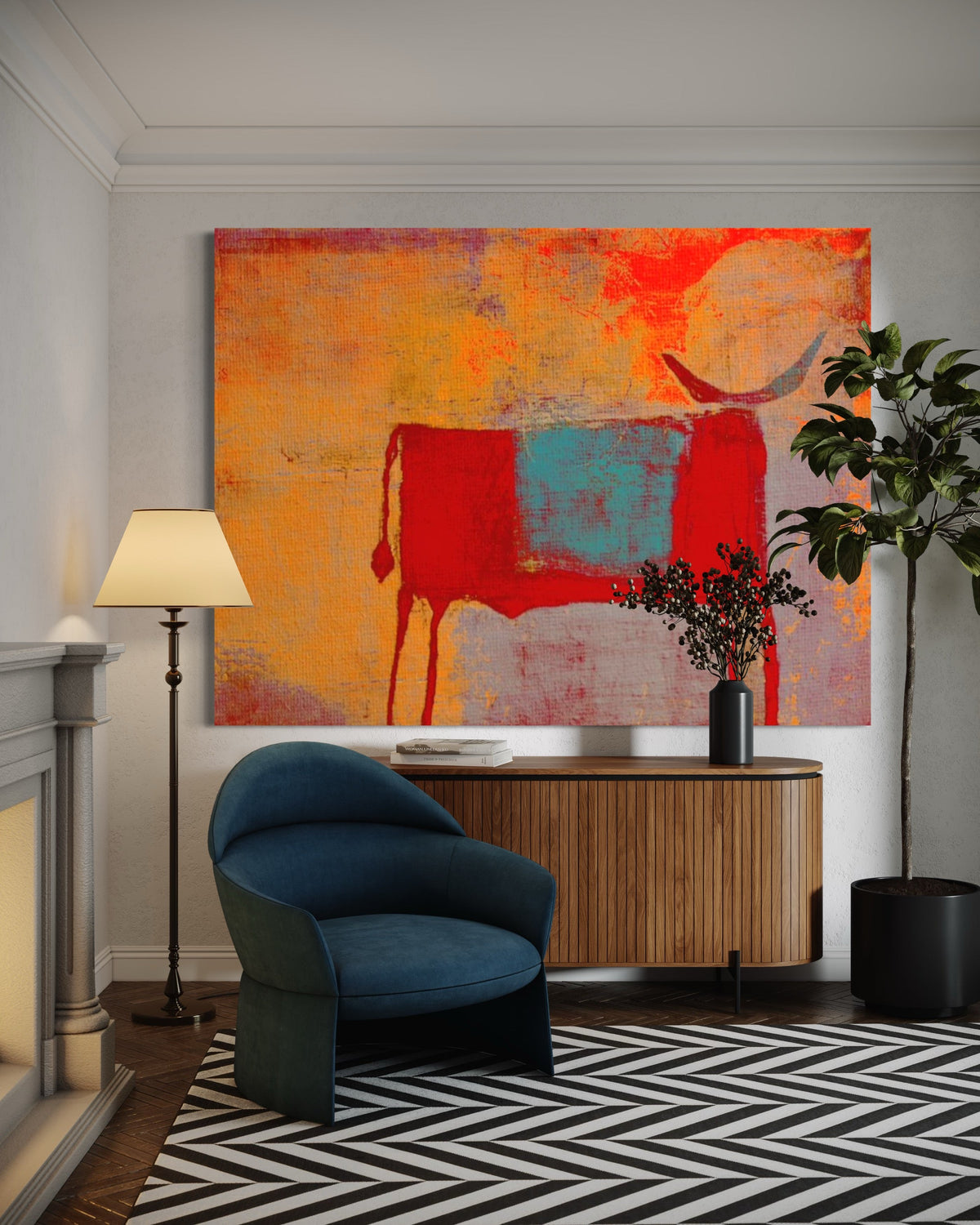 Toro Rojo - Hand Painting 