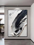 Black and White Textured Art - Hand Painting