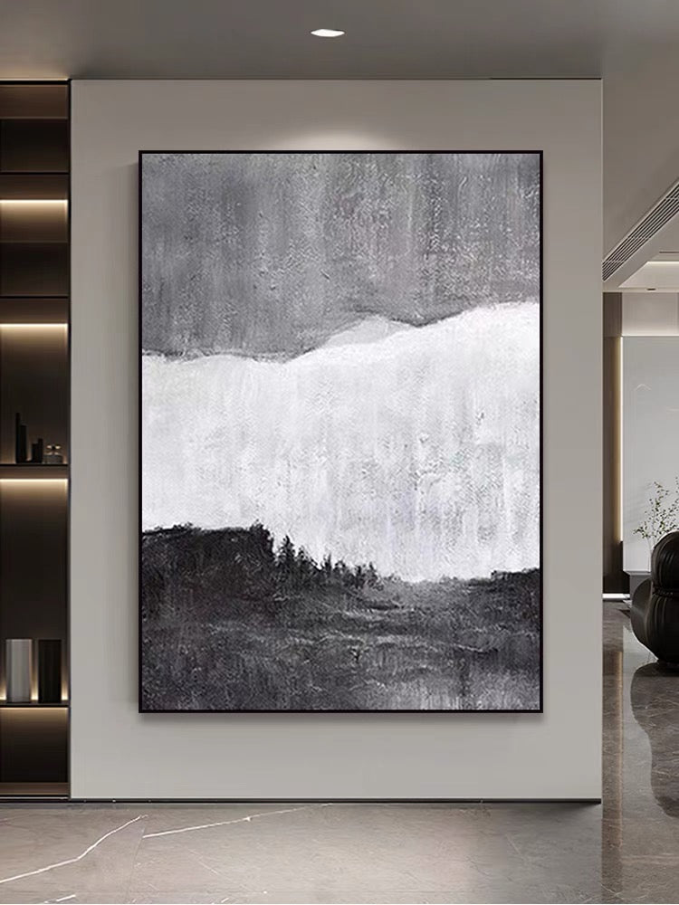 Black White and Gray - Hand Painting