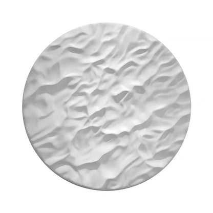 3D White Circle Wall Sculpture Decor