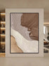Beige White Coffee Textured Wall Art - Hand Painting