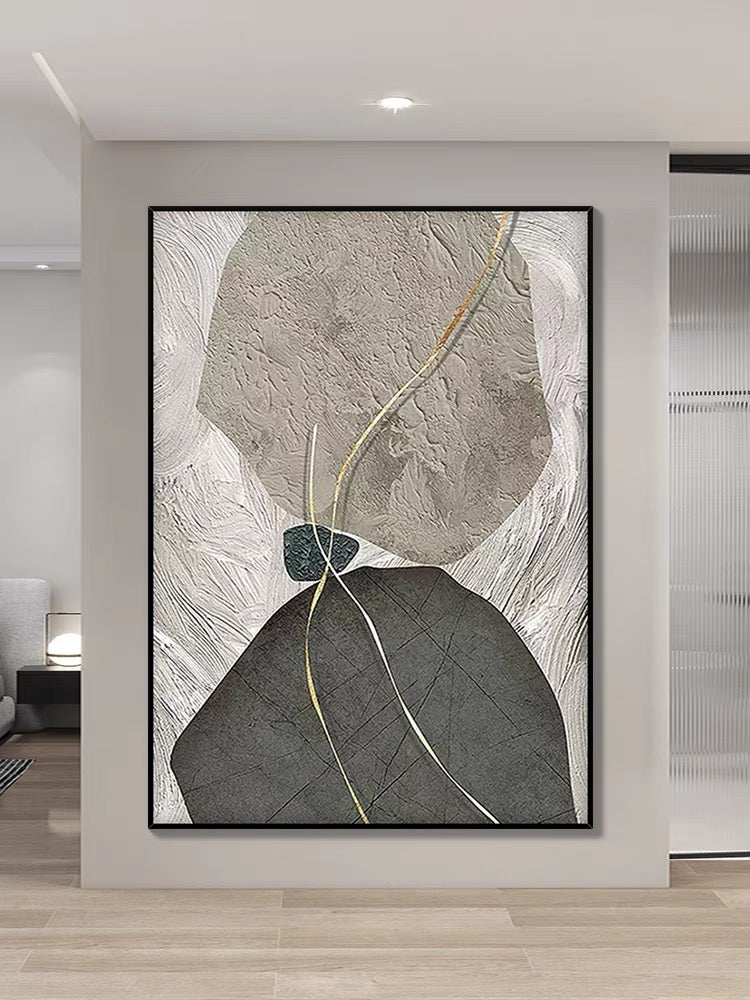 Jade Textured Painting - Hand Painting 抽象芸術の絵画