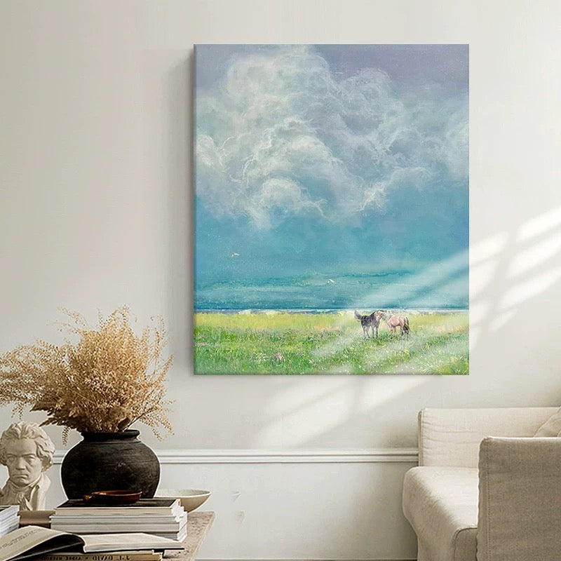 Land of Slow Days Blaue Wandkunst