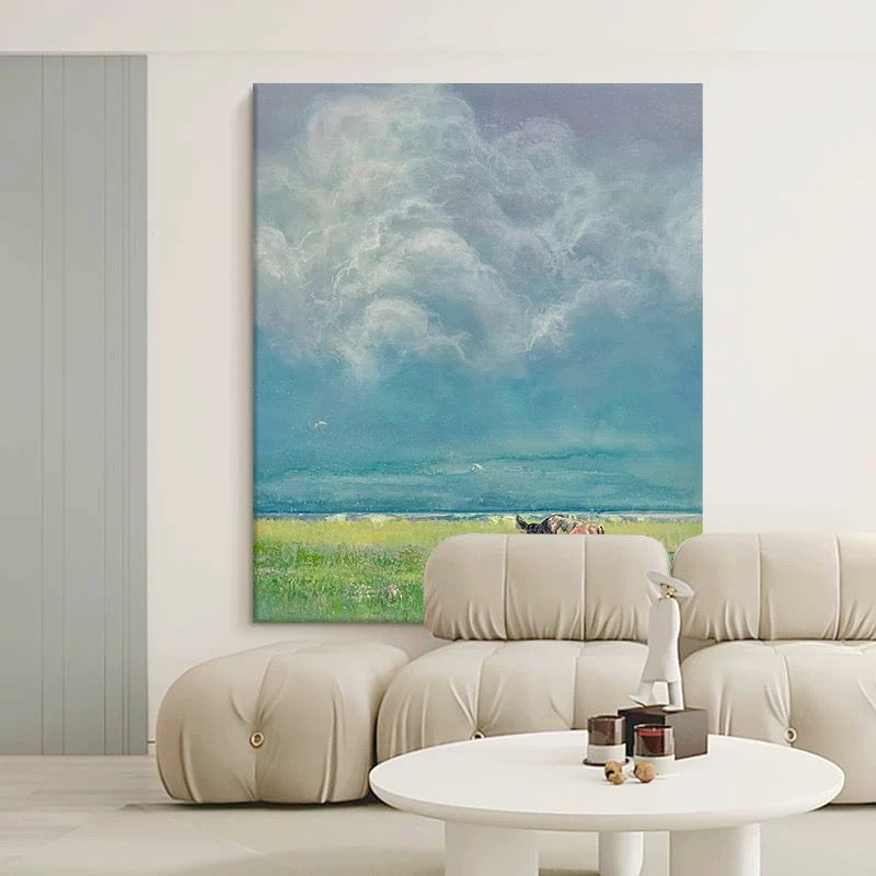 Land of Slow Days Blaue Wandkunst