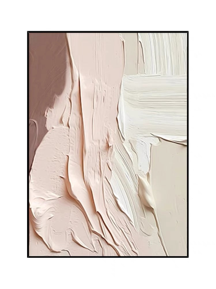 Pink Marshmellow Textured Painting