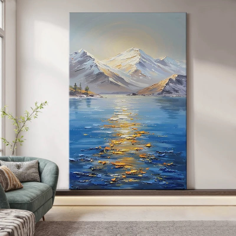 The Morning Holds Its Breath Blaue Wandkunst