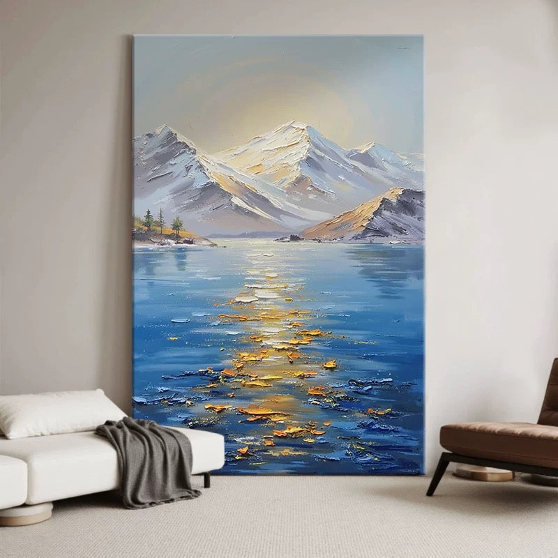 The Morning Holds Its Breath Blaue Wandkunst