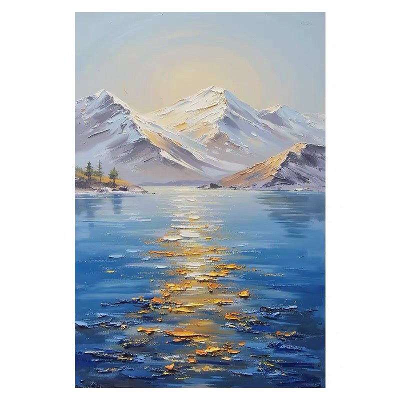 The Morning Holds Its Breath Blaue Wandkunst