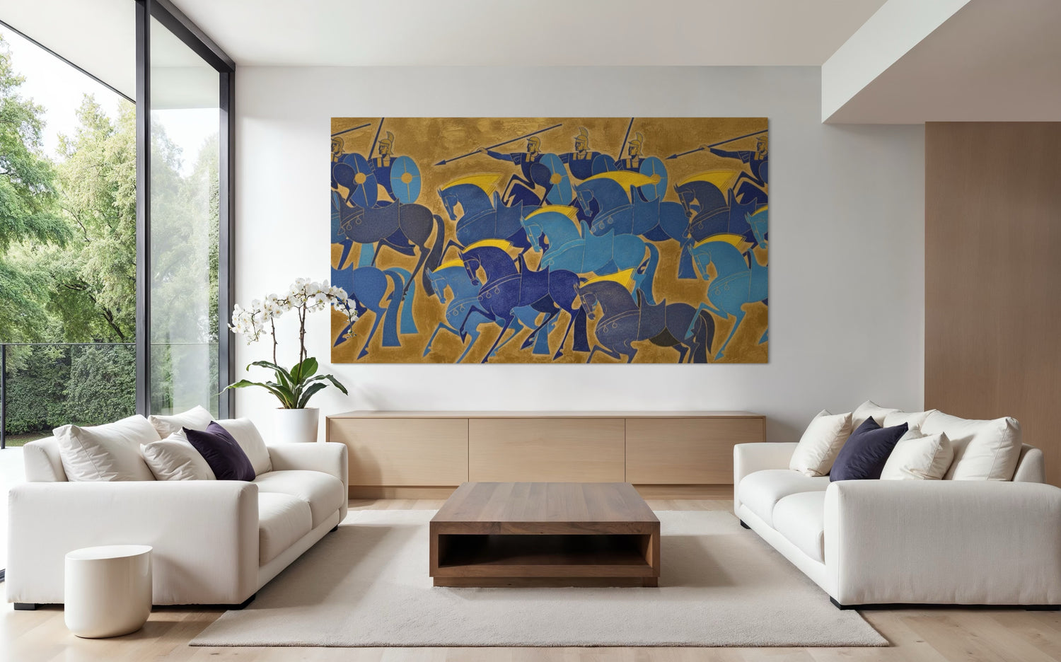 The Roman Charge Art mural horizontal