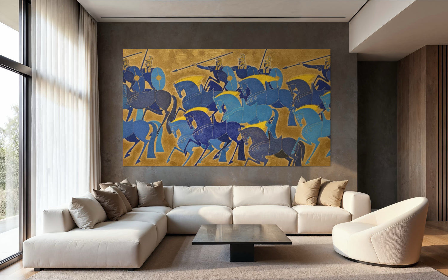 The Roman Charge Art mural horizontal