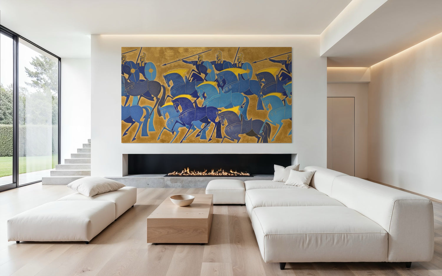 The Roman Charge Art mural horizontal