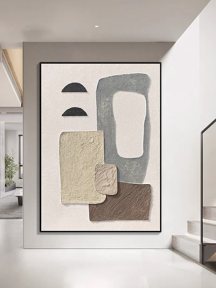 Art mural texturé de style abstrait