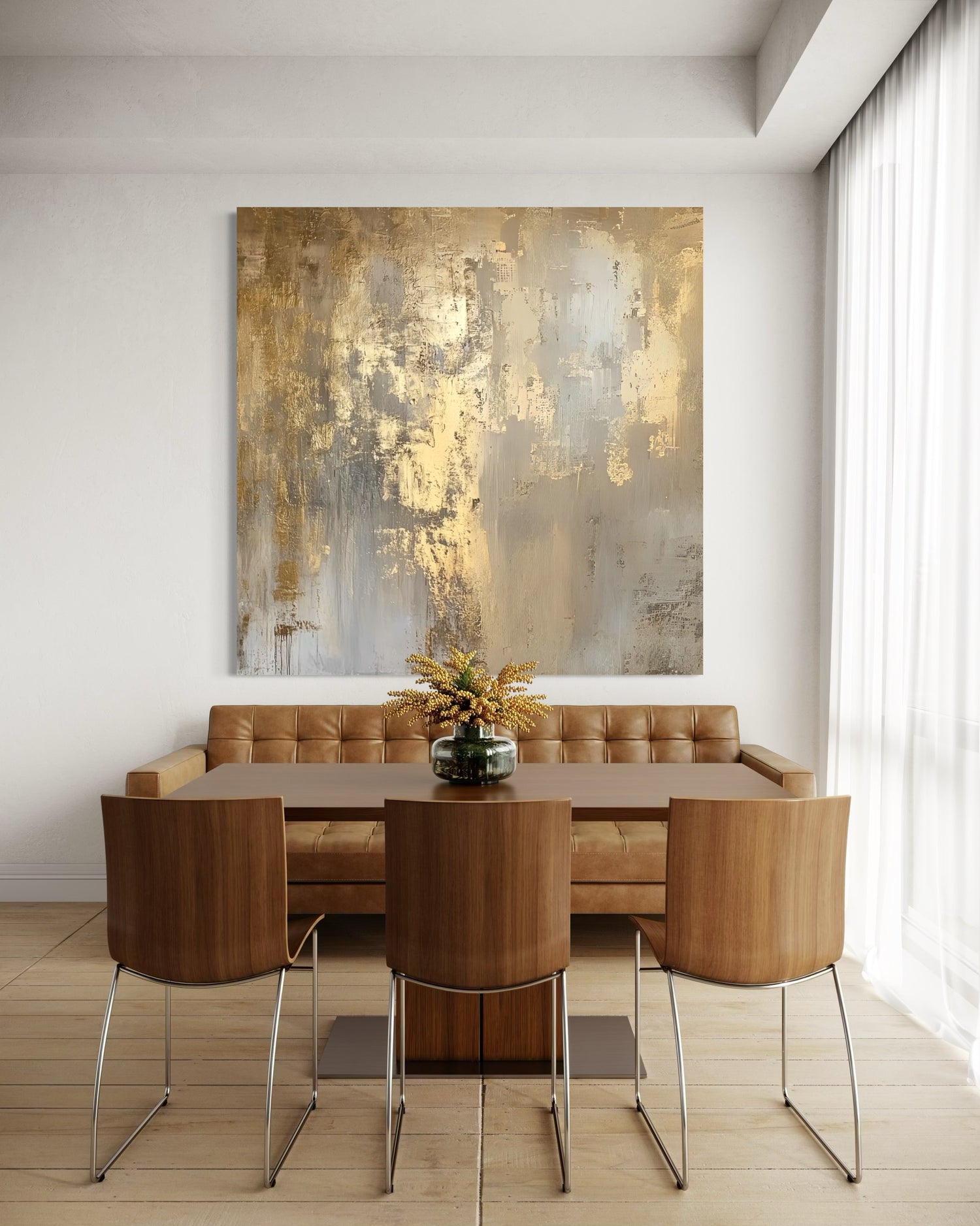 Modern dining space featuring &