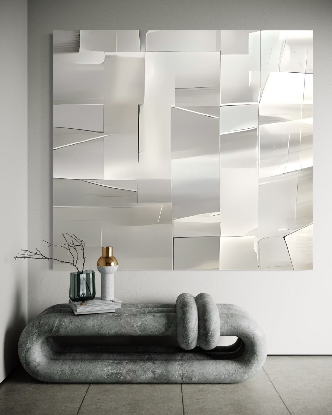 Hand-painted polished lines wall art by Kline Collective® , elevating modern home décor with unique style.