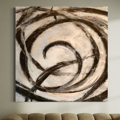 Hand-painted abstract wall art by Kline Collective, adding vitality to your space with non-toxic acrylic on canvas.