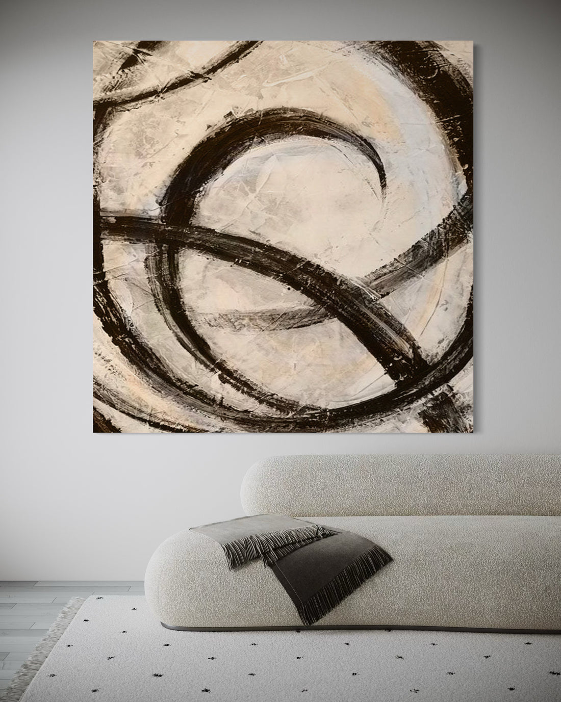 Hand-painted abstract wall art &