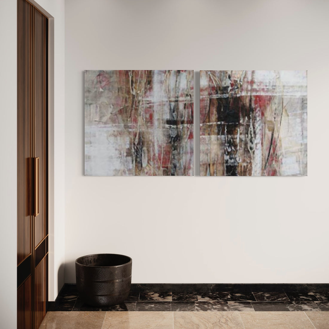 Angular Harmony 2 Panel Canvas Art