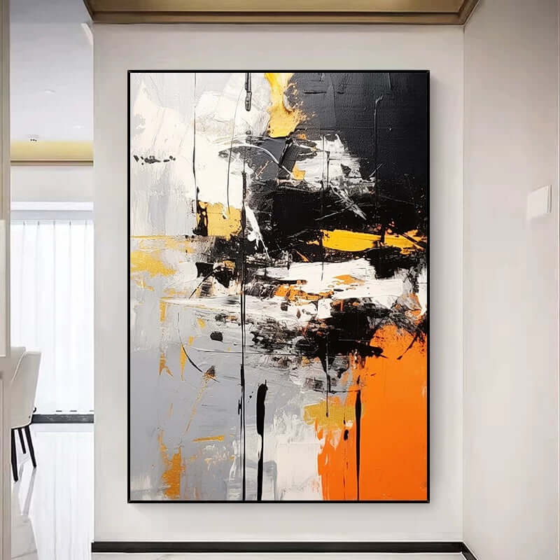 Luxury Orange - Hand Painting Living Room Wall Art