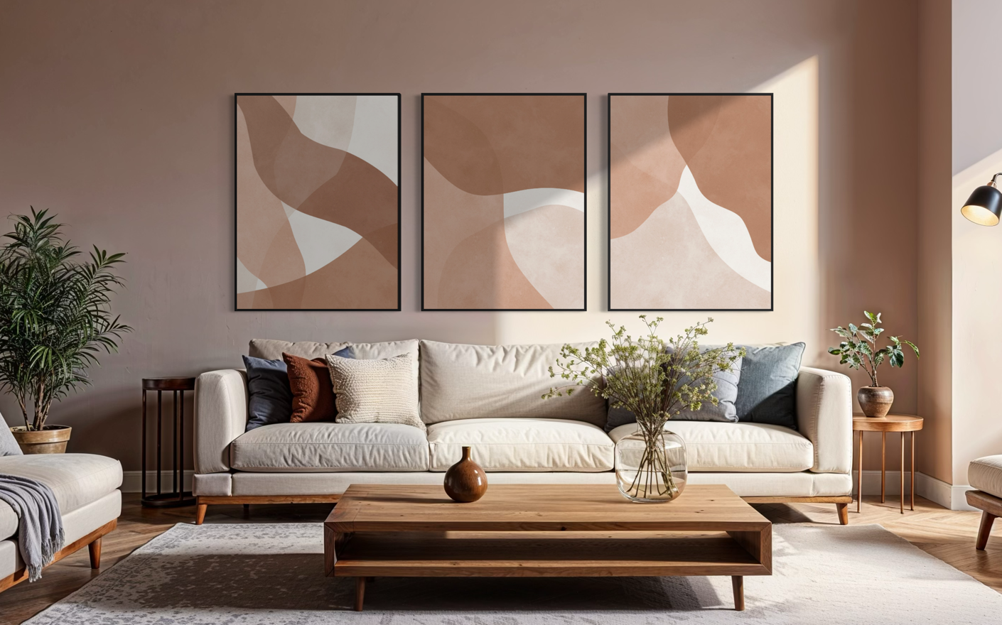 Boho Strokes Triptych