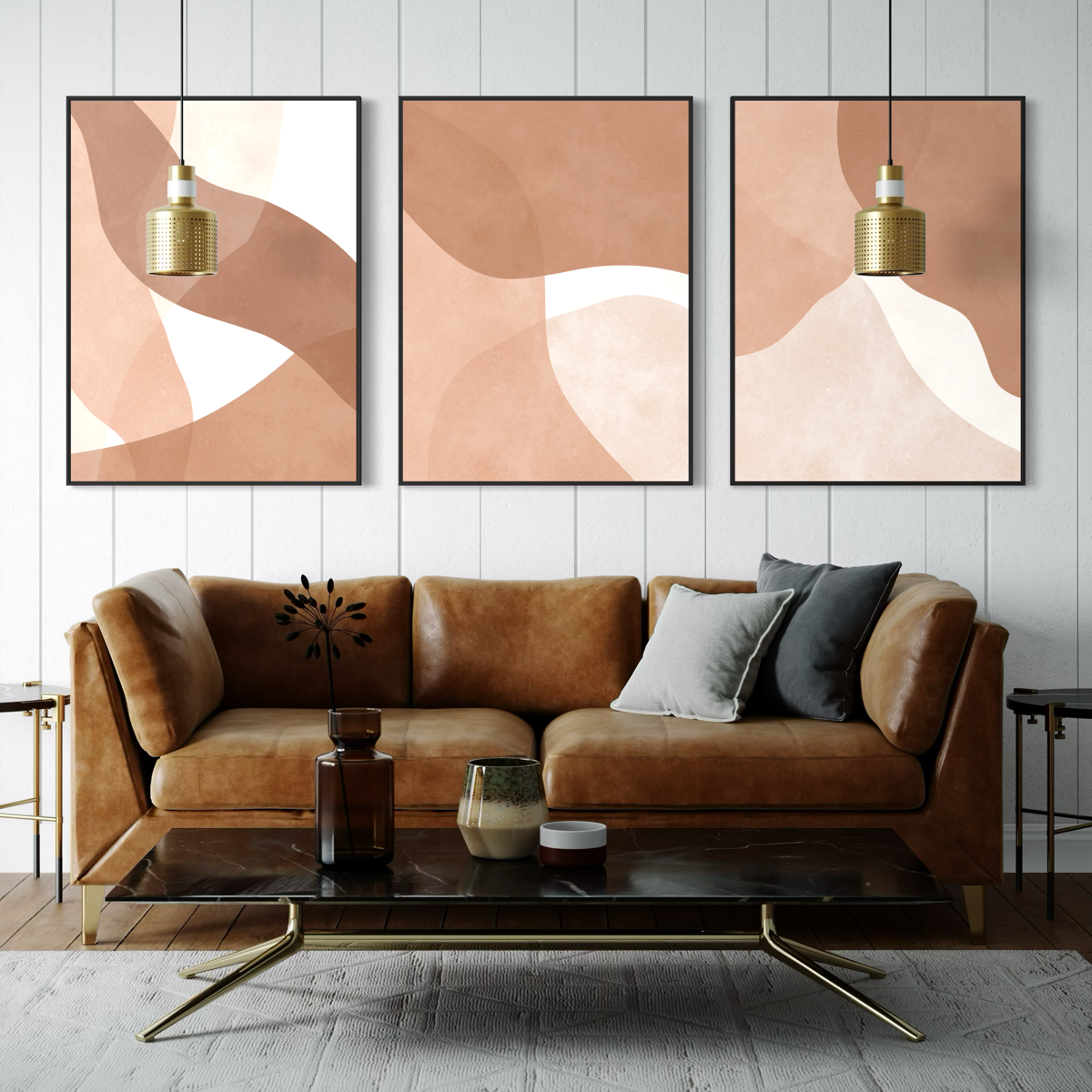 Boho Strokes Triptych