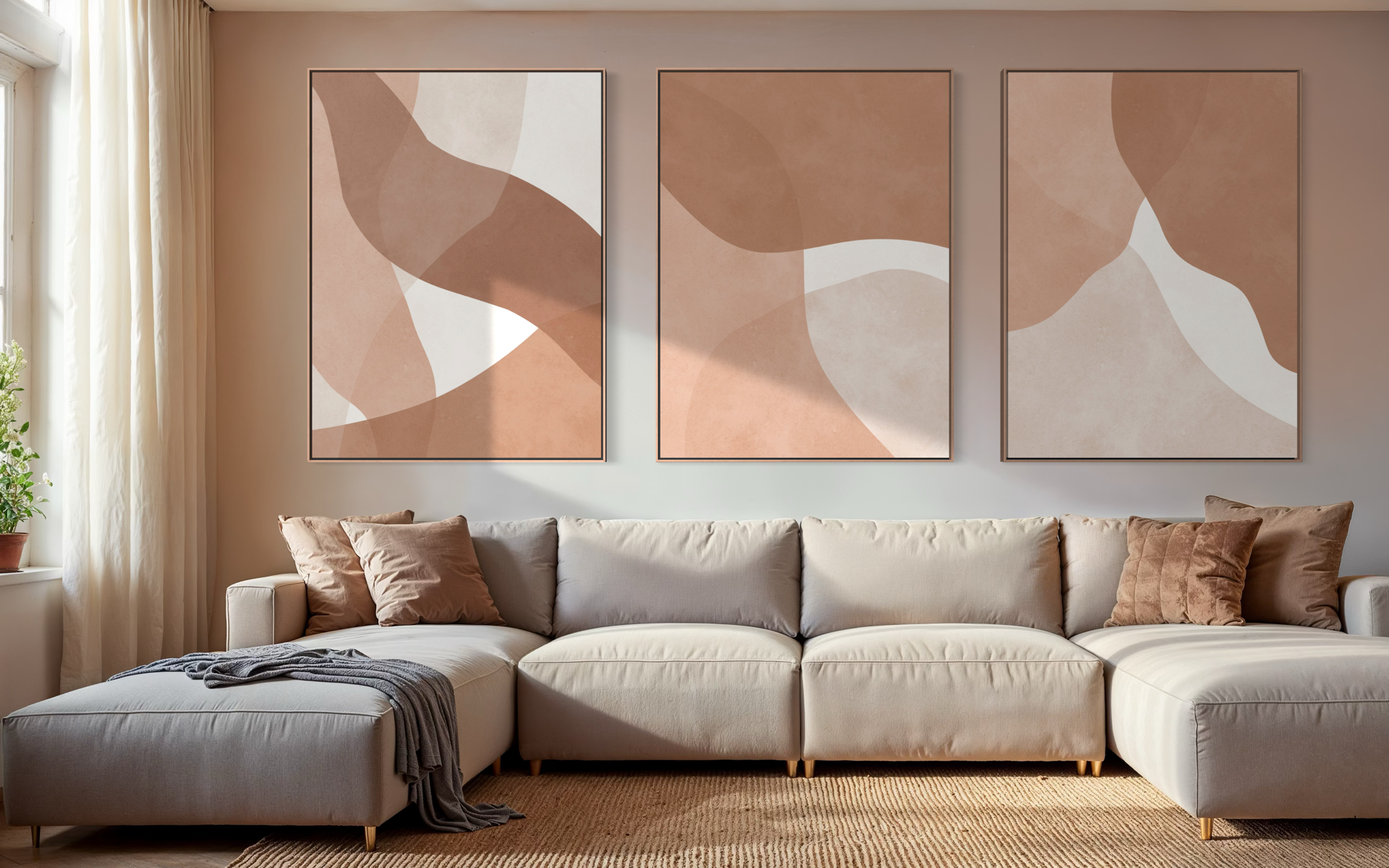 Boho Strokes Triptych