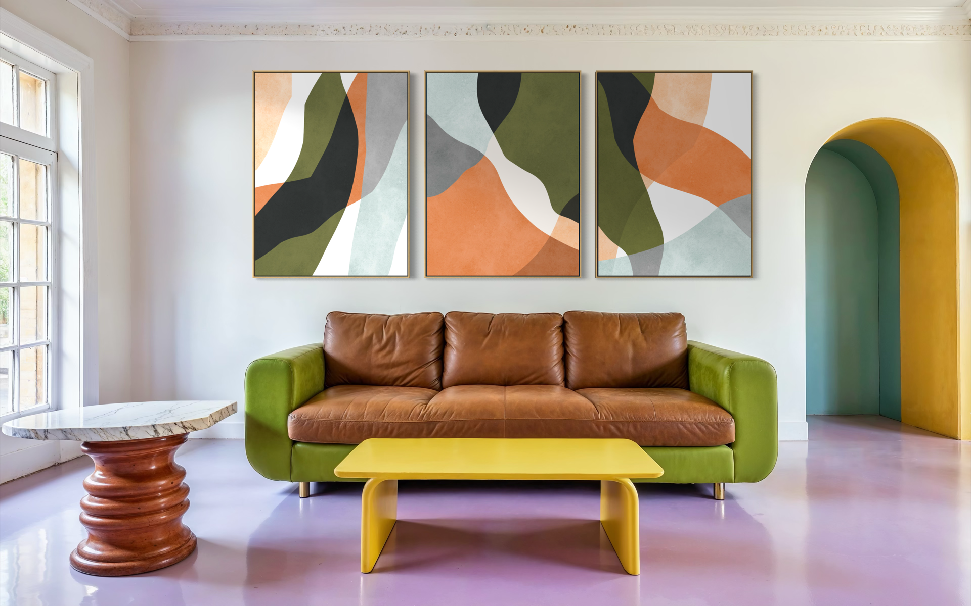 Expressionist Forms Triptych