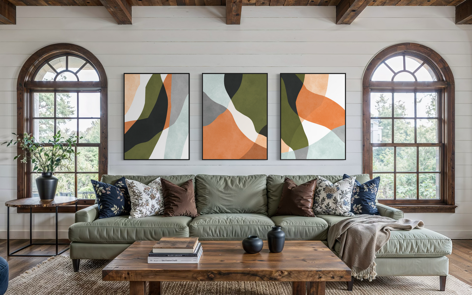 Expressionist Forms Triptych 