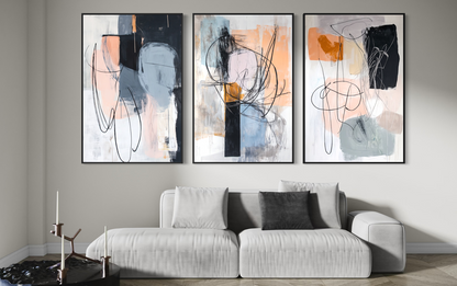 Lines and Forms Triptych