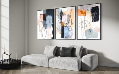 Lines and Forms Triptych