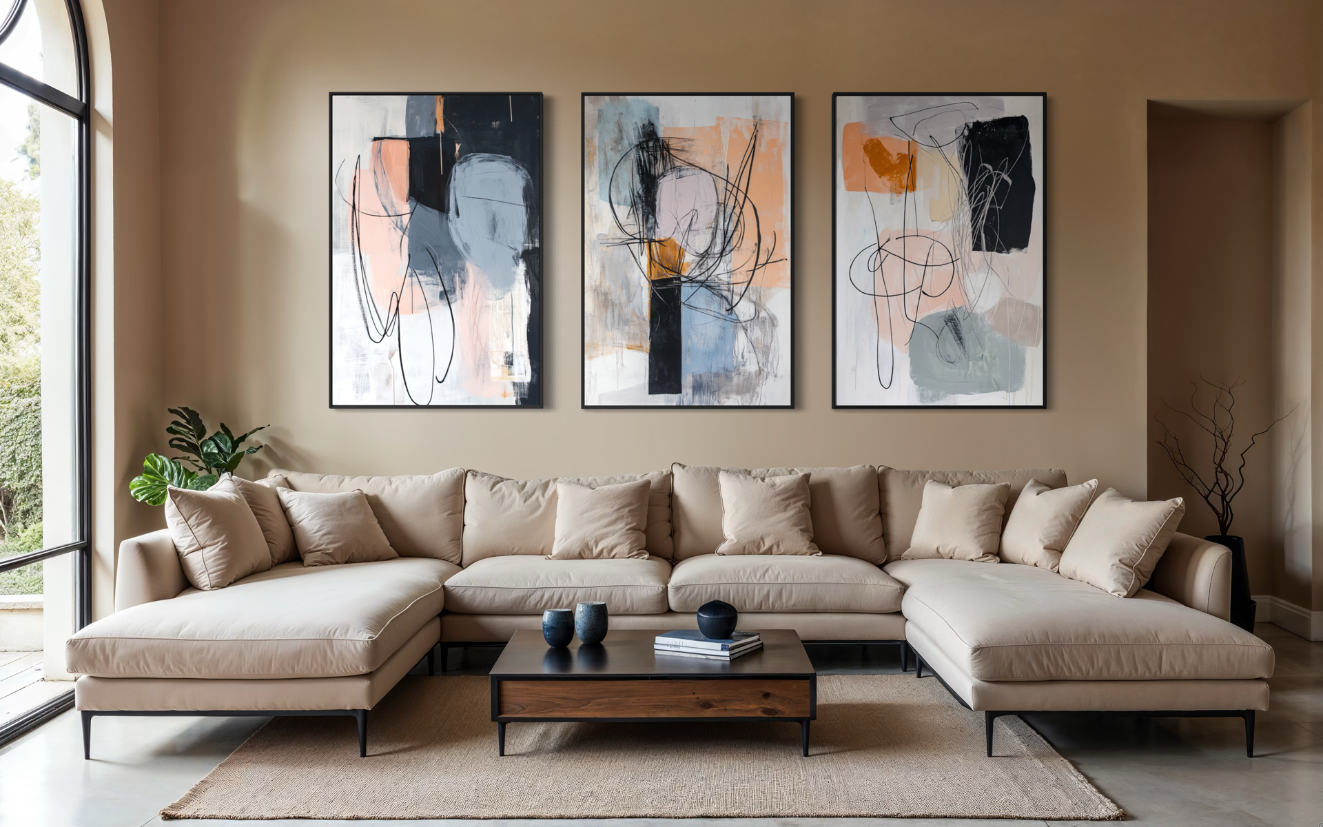 Lines and Forms Triptych