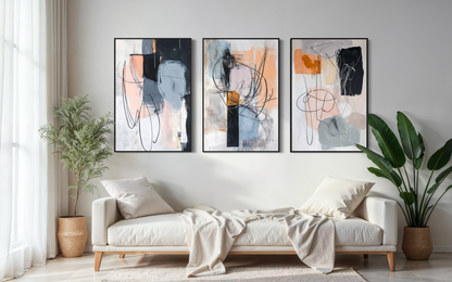 Lines and Forms Triptych