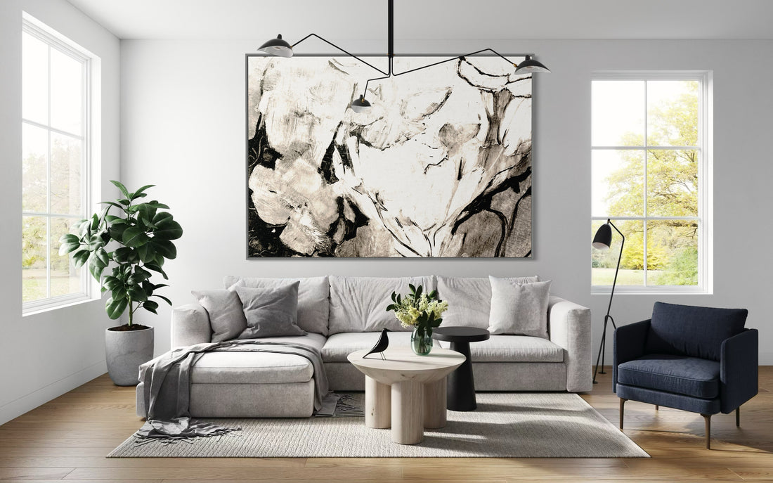 Black Floral - Hand Painting