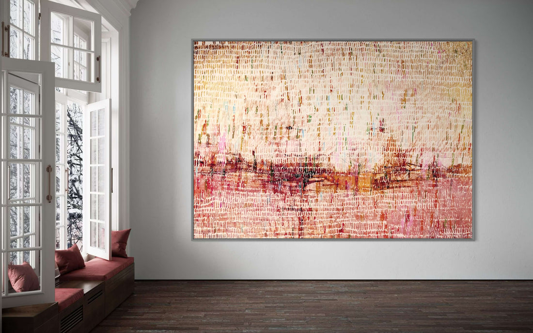 Dancing Rain Pink - Hand Painting