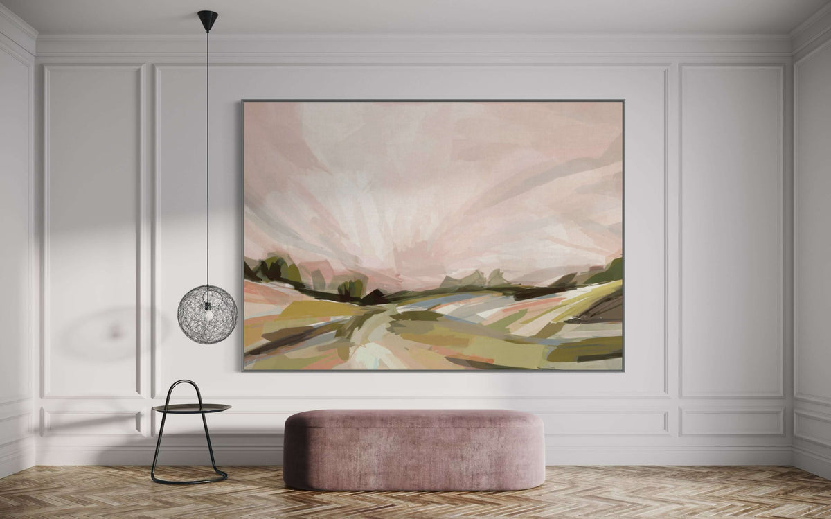 Harvest Sunset - Hand Painting Dipinti del tramonto