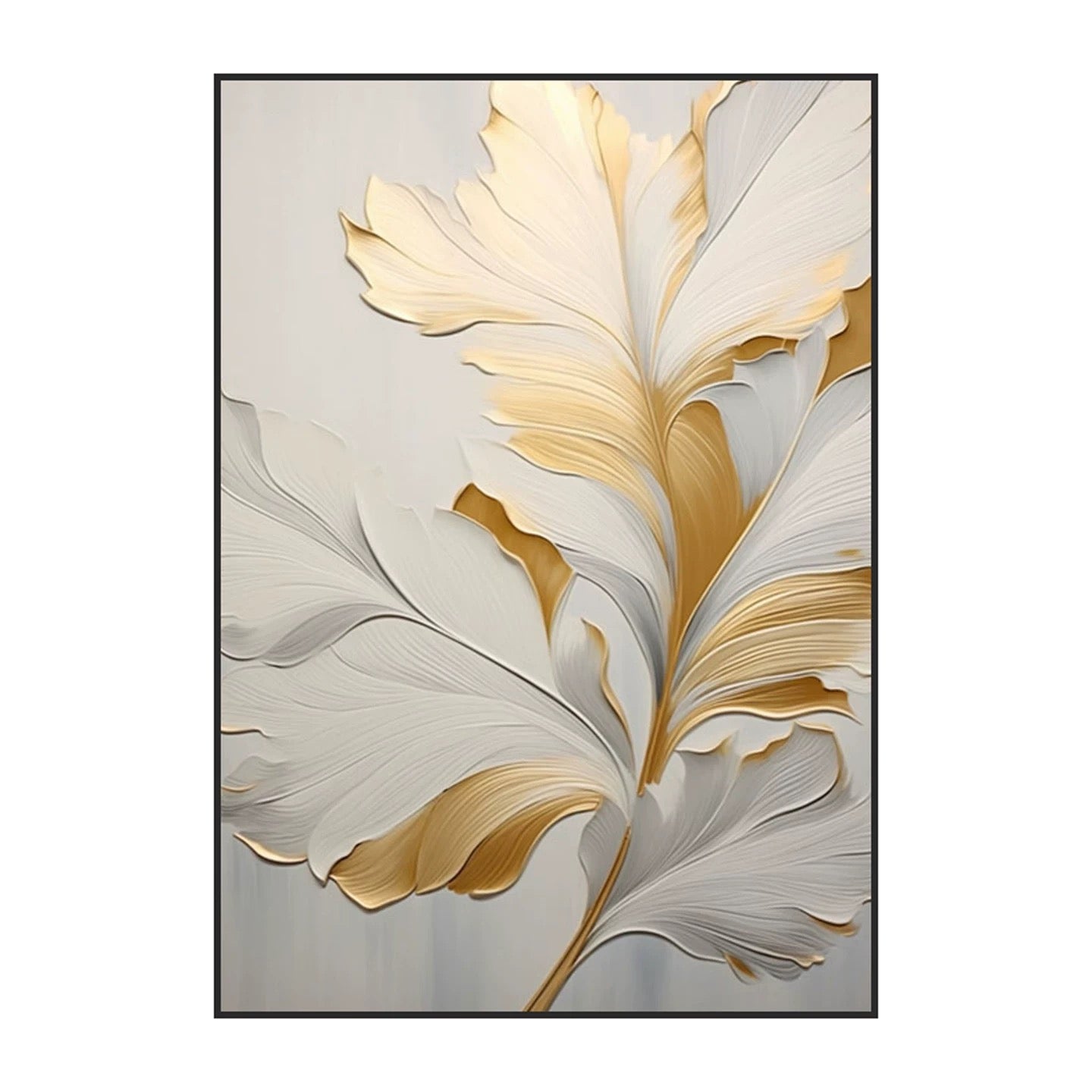 Golden Floral 2 Canvas Wall Art