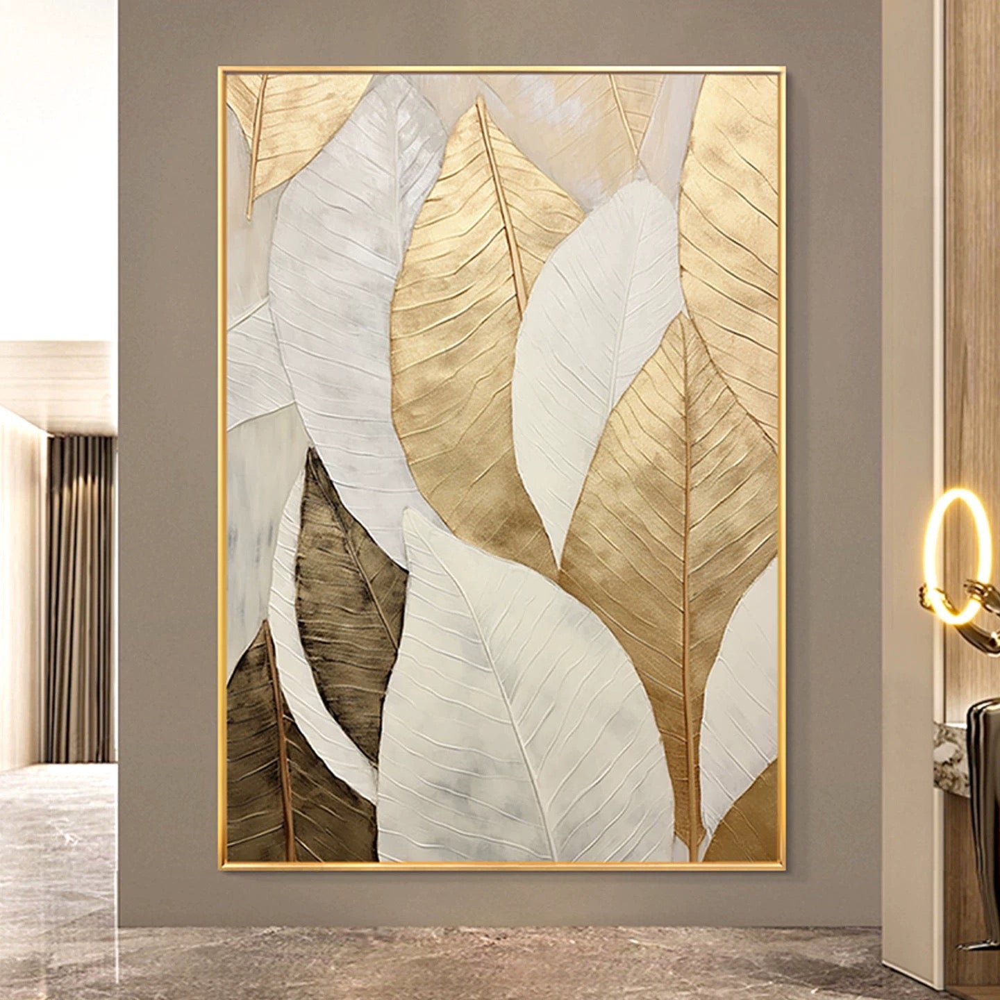 Golden Sophistication Canvas Wall Art