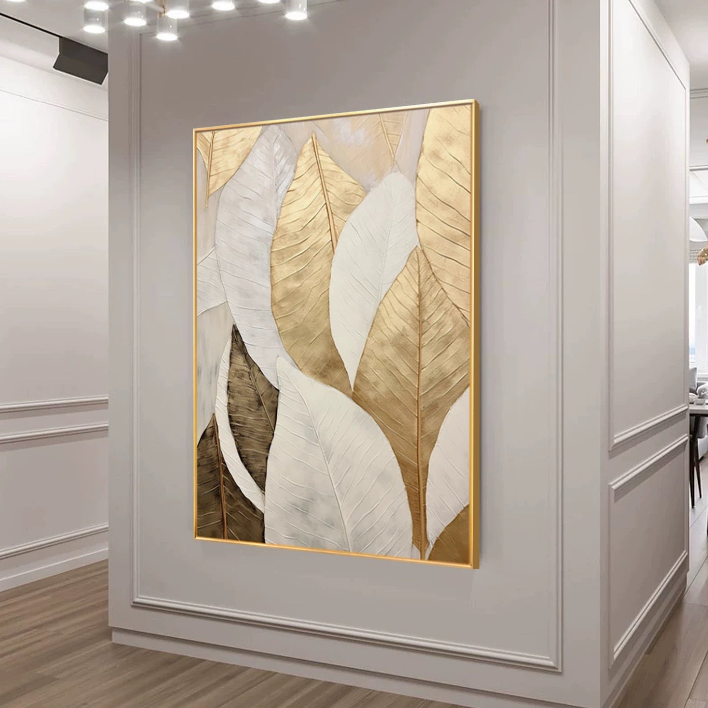 Golden Sophistication Canvas Wall Art