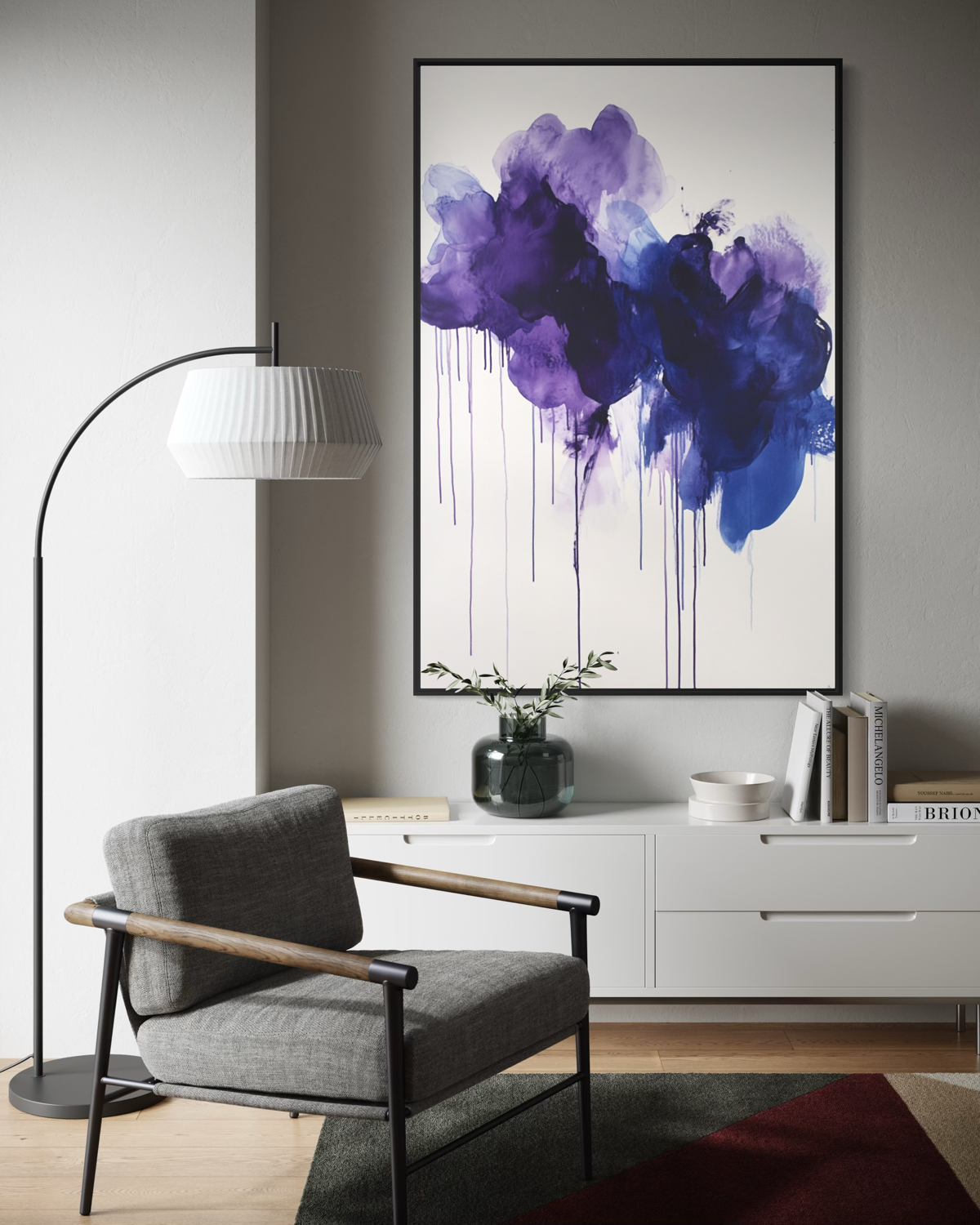 Violet Bloom Abstract New Arrivals