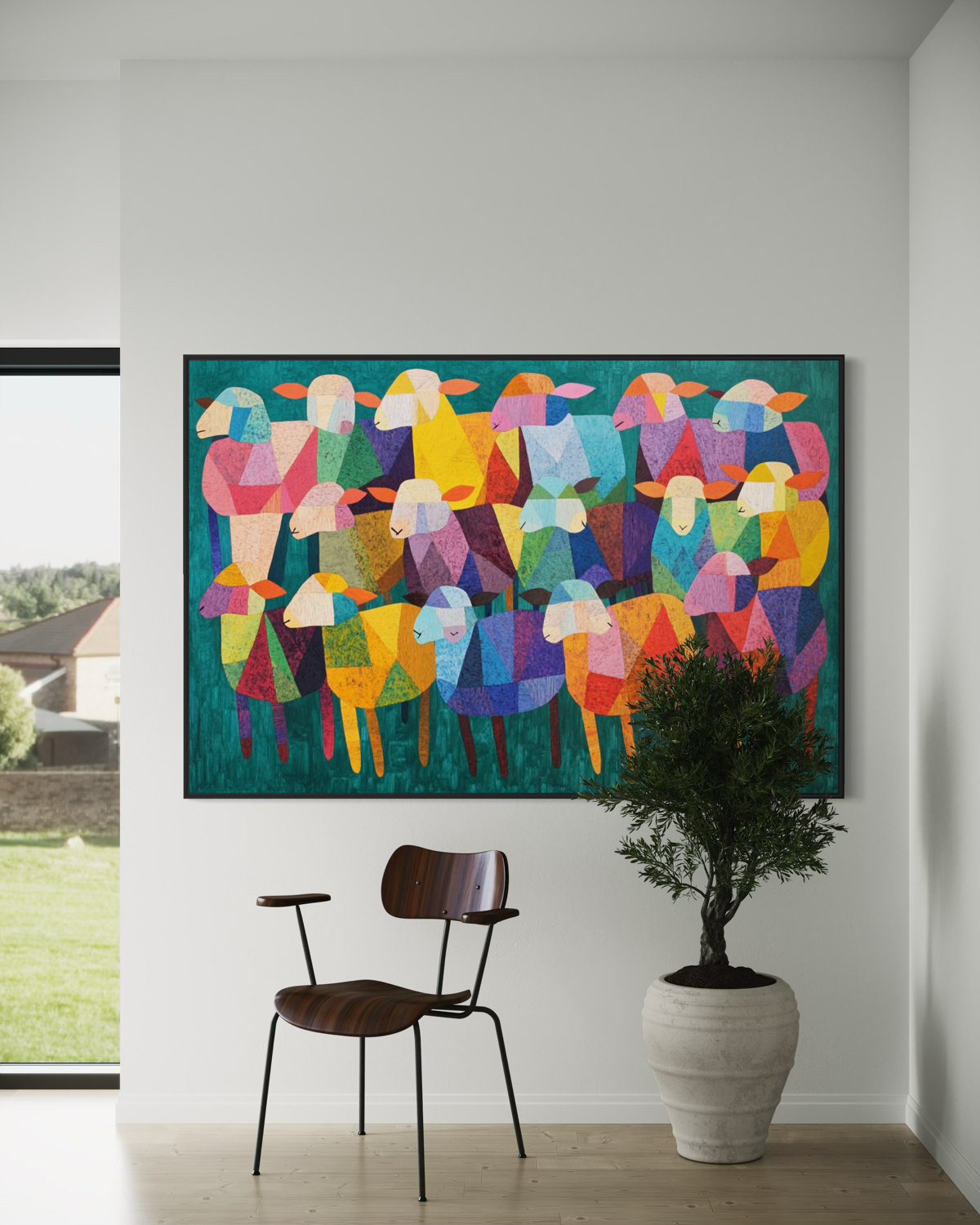 Joyful Crowd in Color