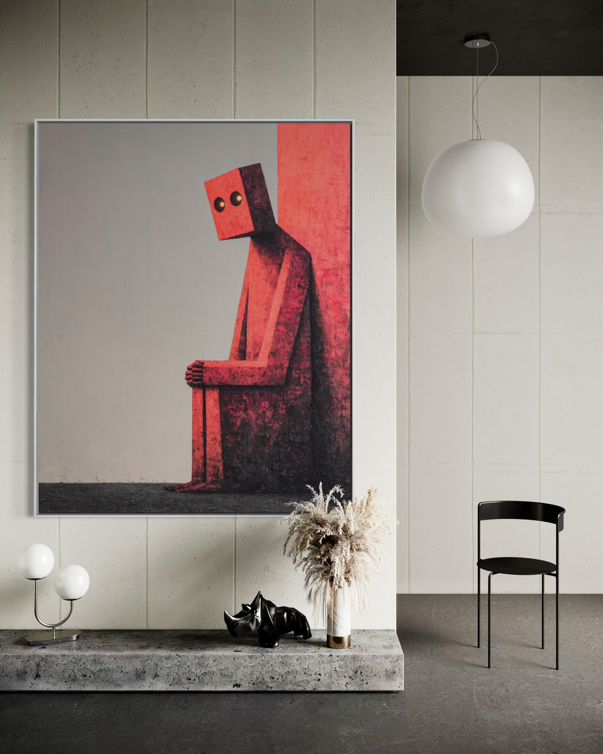 The Silent Observer Wandkunst für das Wohnzimmer
