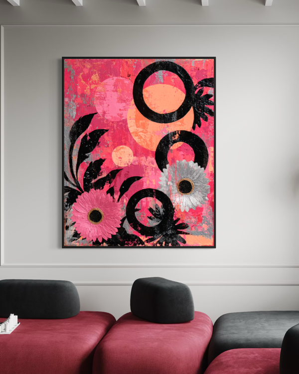 Bloom After Dusk غرفة المعيشة جدار الفن