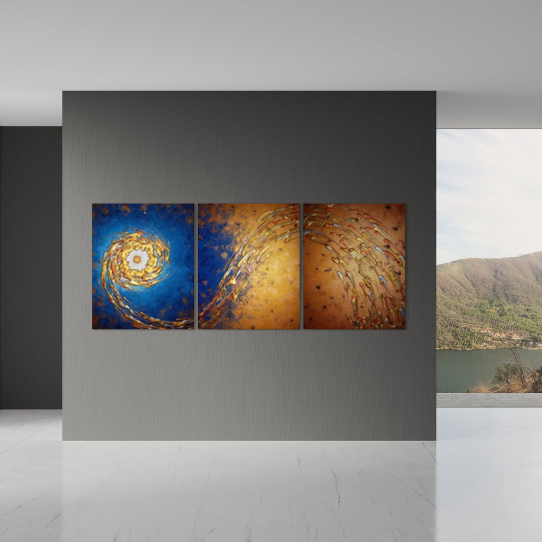 Storm 3 Panel Canvas Art