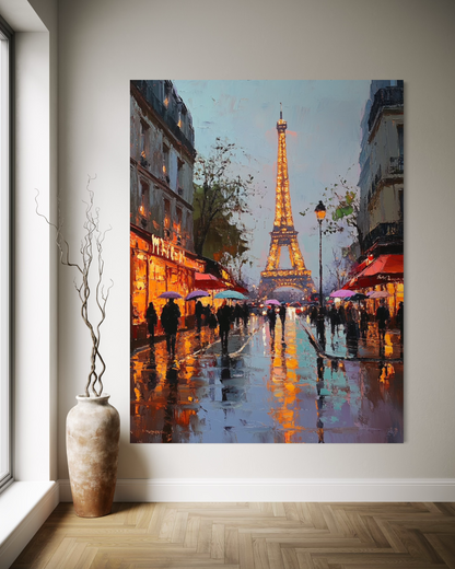 Eiffel in Violet Light