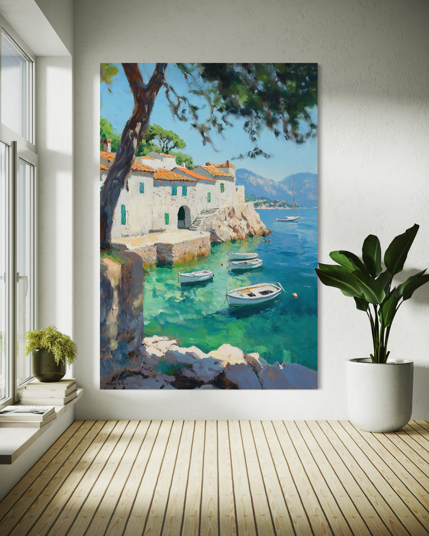 Sunlit Mediterranean Cove 